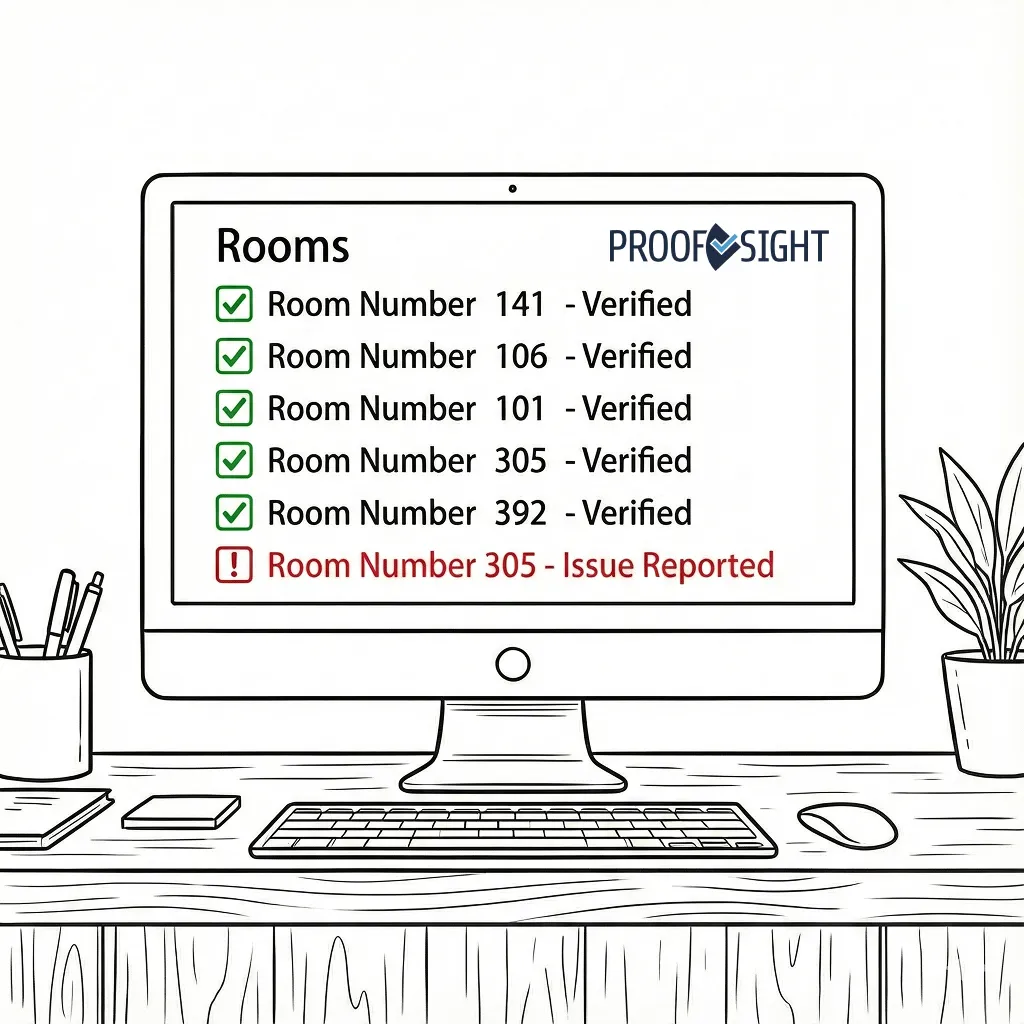 Front desk notified room is ready